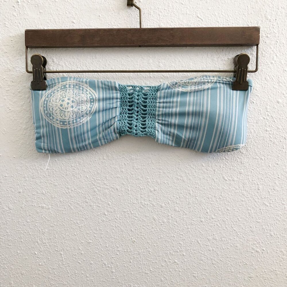 SAN LORENZO Crochet‎ Bandeau Bikini Top Size Medium